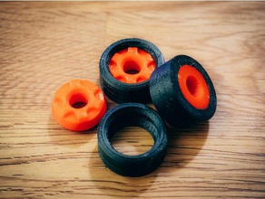 duplo einfache Gummi-Rad - Spielzeug Spiel Zubehör lego 3d print model - Mito3D