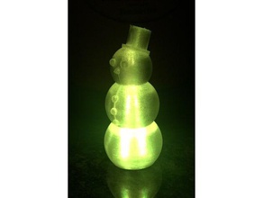 boneco de neve tealight lanterna 3d impressão natal decoração 3d print model - Mito3D