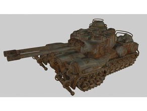 fallout 4 nos tanque del ejército vehículos post-apocalíptico 3d print model - Mito3D