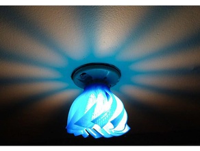 twisted l'ombre de lampe décor la lumière l'éclairage organic light 3d print model - Mito3D