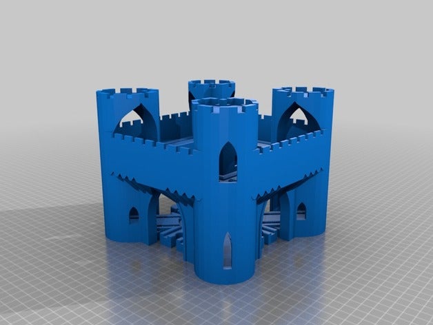 castle turntable toys games brio compatible train track 3D print model - Mito3D