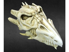dragon skull high res creatures 3d print model - Mito3D