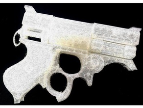 steampunk-revolver-Pistole Requisiten 3d print model - Mito3D
