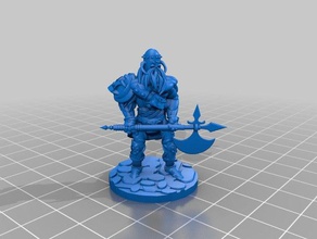 Barbar 3d drucken 28 - dungeon dungeons dragons fantasy mini der Miniatur miniaturen pathfinder rpg tabletop wargame wargaming warhammer 3d print model - Mito3D