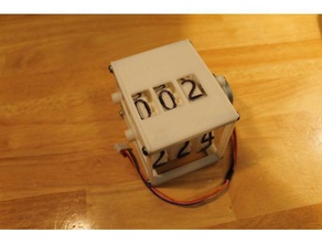 mechanical counter toys electronics number wheel simple stepper motor 3d print model - Mito3D