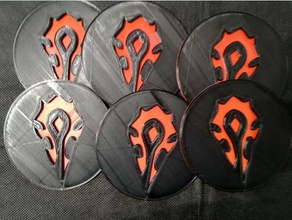 world warcraft horde coaster household supplies 3d print model - Mito3D
