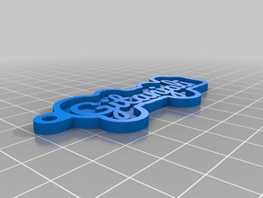 la mia chiave personalizzata catena di geeta portachiavi 3d print model - Mito3D