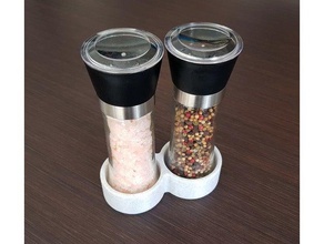 condimentos bandeja do agregado familiar stand pimenta shaker o sal reino saleiro 3d print model - Mito3D