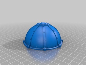 industrial dome wargaming remix buildings structures makeprintable steampunk tabletop warhammer 40k 3d print model - Mito3D