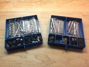 4 7 compartiment tiroirs de petits éléments l'organisateur outils petit élément les petites pièces tiroir 3d print model - Mito3D