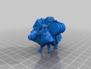 fallout brahmán de estiba a los animales fallout4 wargaming 3d print model - Mito3D