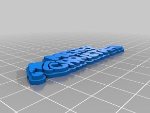 merry christmas extruded text 3d printer accessories 3d print model - Mito3D