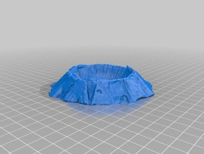 blast crater terrain toy game accessories wargame wargaming 3d print model - Mito3D