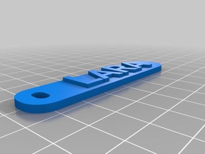 clave de lara llaveros personalizado 3d print model - Mito3D
