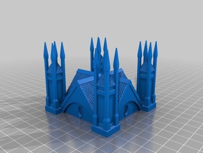 neo gothic curch games 28mm bolt action church terrain 3d print model - Mito3D