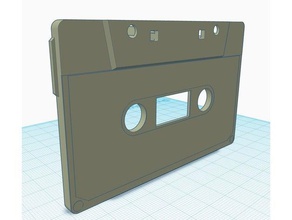 redesigned cassette shell 3d printing tape 3d print model - Mito3D