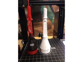 mercury capsule st20 simplified hobby estes rocket 3d print model - Mito3D
