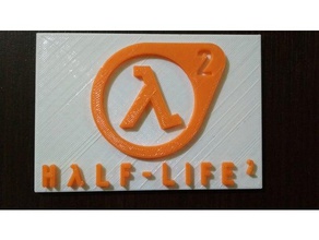 half-life 3d logo stampabile i segni loghi 3d print model - Mito3D