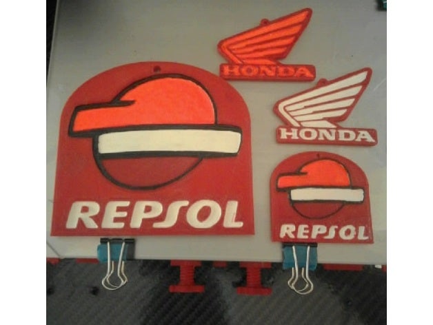 honda repsol portachiavi scala da muro art i segni loghi 1000rr 600rr cbr gas olio 3D print model - Mito3D