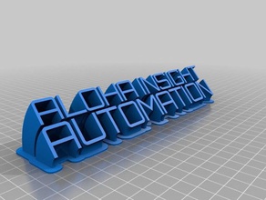 aloha Einblick automation kehren text-Platte office angepasst 3d print model - Mito3D
