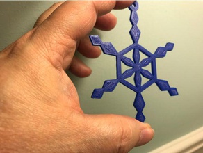snowflake christmas ornament decor 3d print model - Mito3D