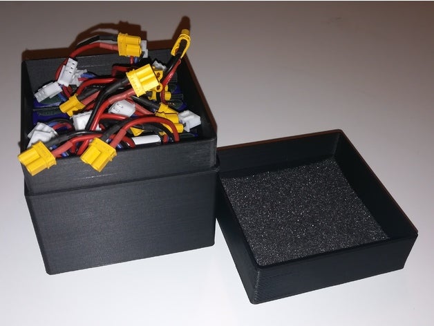 personalizável caso da bateria rc veículos de armazenamento betafpv 75x lipo, 3D print model - Mito3D