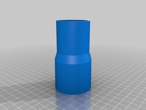 my customized pipes -vacuum hose adapter 45mm 38mm parts 3d print model - Mito3D