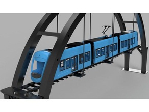 a35 tram os ferroviaria, completamente in 3d stampabili sistema ferroviario hobby modello di treno openrailway 3d print model - Mito3D