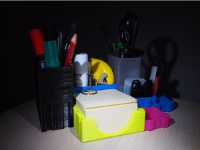 modular secretária-organizador office 3d print model - Mito3D