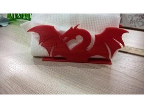 dragon napkin holder decor 3d print model - Mito3D