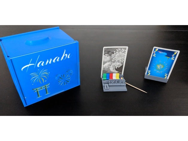 hanabi titulares de cartão pista marcadores brinquedos jogos cardgame o portador 3D print model - Mito3D