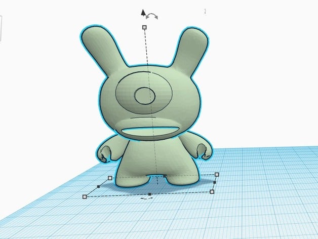 poderoso habbi 3d impressão alien dos desenhos animados dunny extraterrestre jogar brinquedo ufo 3D print model - Mito3D