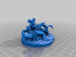 hydra 3d drucken 28 dragon dungeons dragons fantasy mini der Miniatur miniaturen pathfinder rpg tabletop wargaming warhammer 3d print model - Mito3D