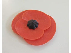 remembrance day poppy other 3d print model - Mito3D