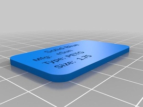 minimaliste plaque personnalisable 3d de l'imprimante accessoires 3d print model - Mito3D