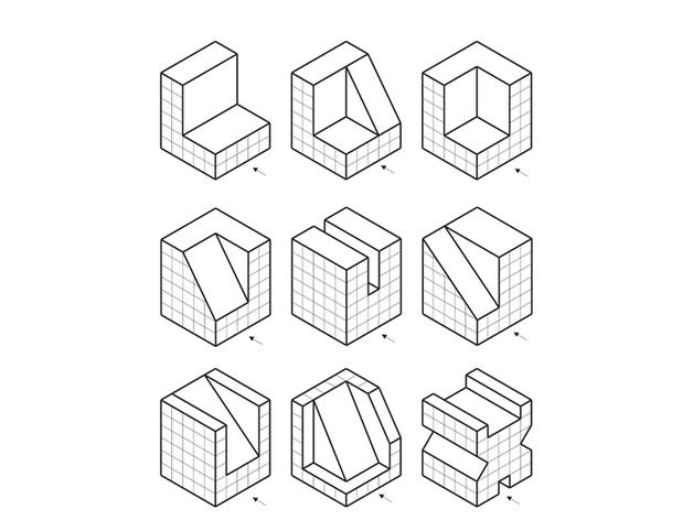 figuras para dibujo t&eacutecnico robotica 3D print model - Mito3D