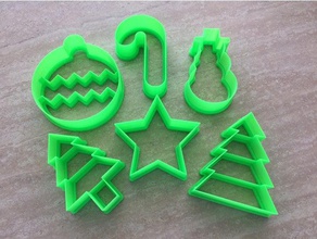 Weihnachten-cookie cutters Küche Essen 3d cookie cookiecutter openscad 3d print model - Mito3D