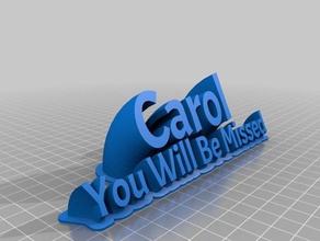 mon personnalisés balayage 2-nom de la ligne plaque bureau 3d print model - Mito3D