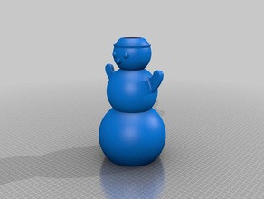 big hollow snowman christmas lights potpourri decor 3d print model - Mito3D
