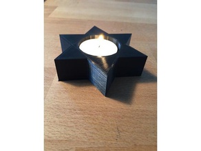 candle holder star decor candleholder gholder 3d print model - Mito3D