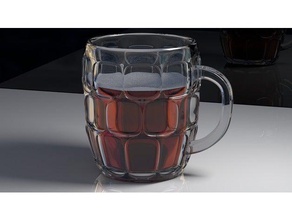 caneca de cerveja alimentos bebida o blender vidro chaveiro render 3d print model - Mito3D