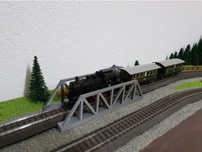 h0ho bridge m&aumlrklin c-track hobby h0 scale ho model trains 3d print model - Mito3D