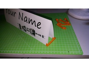 portachiavi targa di identificazione stand office targhetta montaggio scuola 3d print model - Mito3D