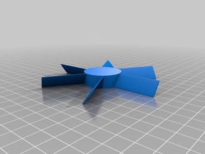 my customized simplesix bladed fan parts 3d print model - Mito3D