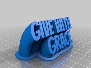 give grace office customized 3d print model - Mito3D