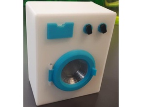 mini washing machine toys games barbie doll house dollhouse miniature agd 3d print model - Mito3D