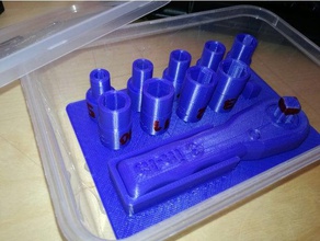 nasa ratchet socket set organizer tool holders boxes 3d print model - Mito3D