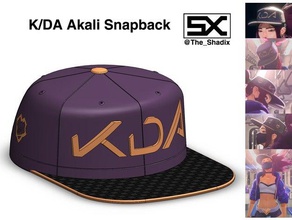 league legends kda akali snapback props anime hat leagueoflegends vrchat 3d print model - Mito3D