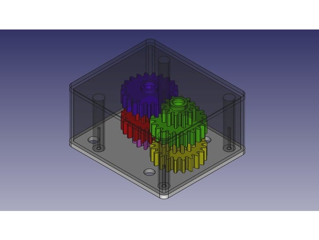 boîte de réduction meccano emotor rc véhicules 3D print model - Mito3D