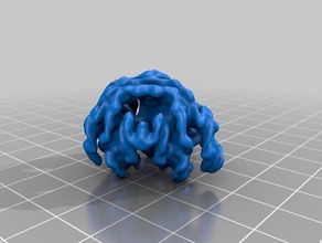 hyperbolic pizza dragon skull coral 3 math art voidbunnies 3d print model - Mito3D